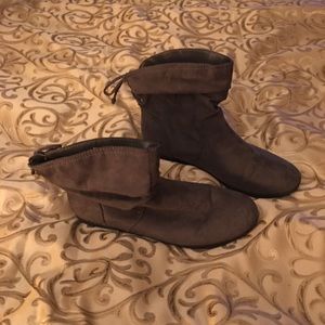 Grey ankle boots
